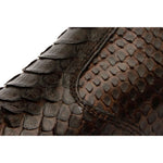 Vinci Leather The Boss Brown Python Snk Zip-up Leather Boot Limited Edition