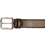 Vinci Leather The Boss Brown Python Sneak Leather Leather Belt