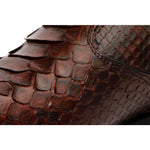 Vinci Leather The Boss Burgundy Python Snk Zip-up Leather Boot Limited Edition