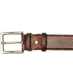 Vinci Leather The Boss Burgundy Python Sneak Leather Leather Belt