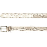 Vinci Leather The Boss Natural Python Sneak Leather Leather Belt