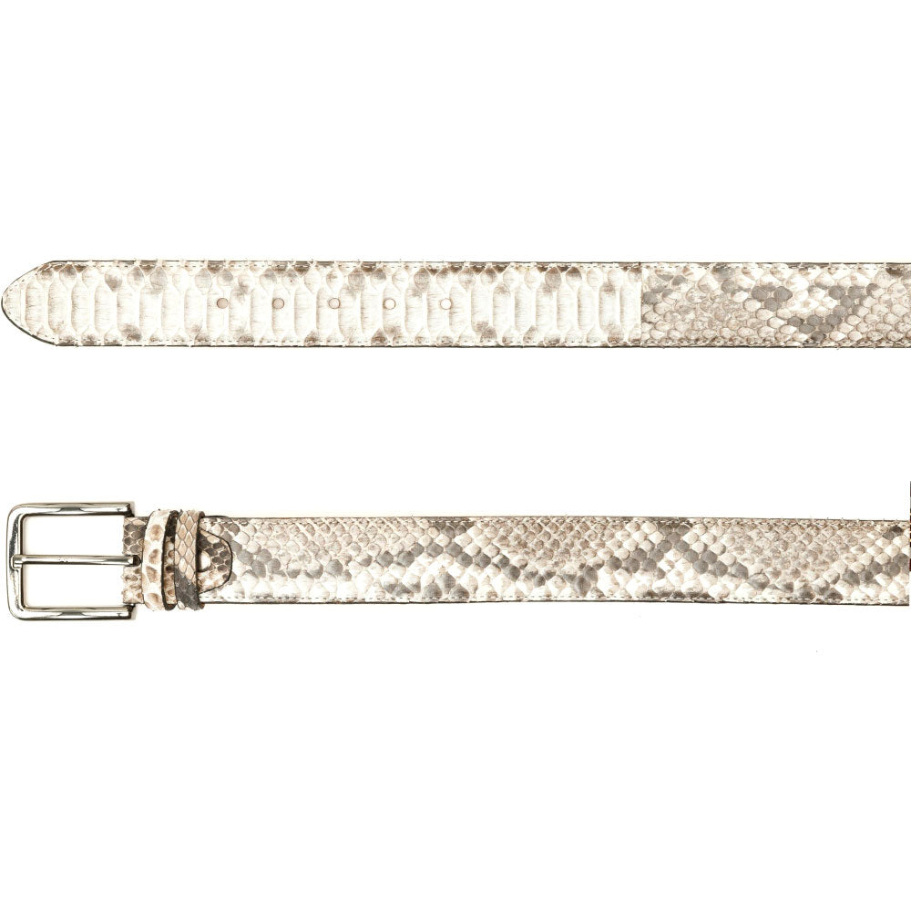 Vinci Leather The Boss Natural Python Sneak Leather Leather Belt
