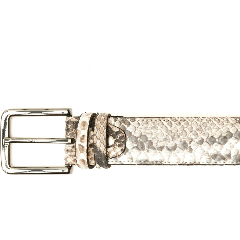 Vinci Leather The Boss Natural Python Sneak Leather Leather Belt