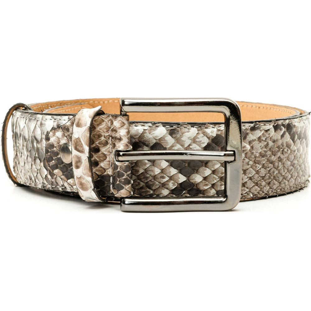 Vinci Leather The Boss Natural Python Sneak Leather Leather Belt