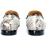 Vinci Leather The Boss Python Natural Color Shoe Bit Loafer (C-9023 X)
