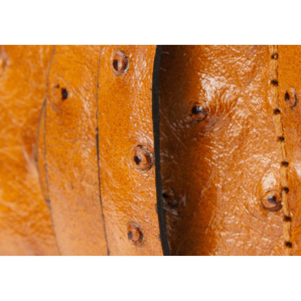 Vinci Leather The Bradlee Tan Ostrich Belt