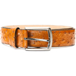 Vinci Leather The Bradlee Tan Ostrich Belt