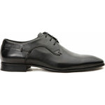 Vinci Leather The Buenos Aires Black Derby Shoes (10723)