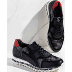 Vinci Leather The Cakarta Black Leather Sneaker (06560 S-8)