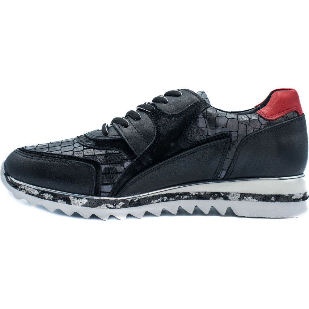 Vinci Leather The Cakarta Black Leather Sneaker (06560 S-8)