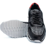 Vinci Leather The Cakarta Black Leather Sneaker (06560 S-8)