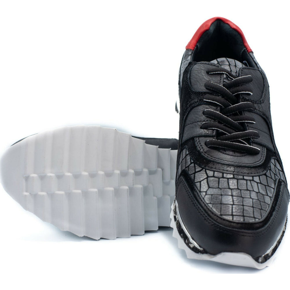 Vinci Leather The Cakarta Black Leather Sneaker (06560 S-8)