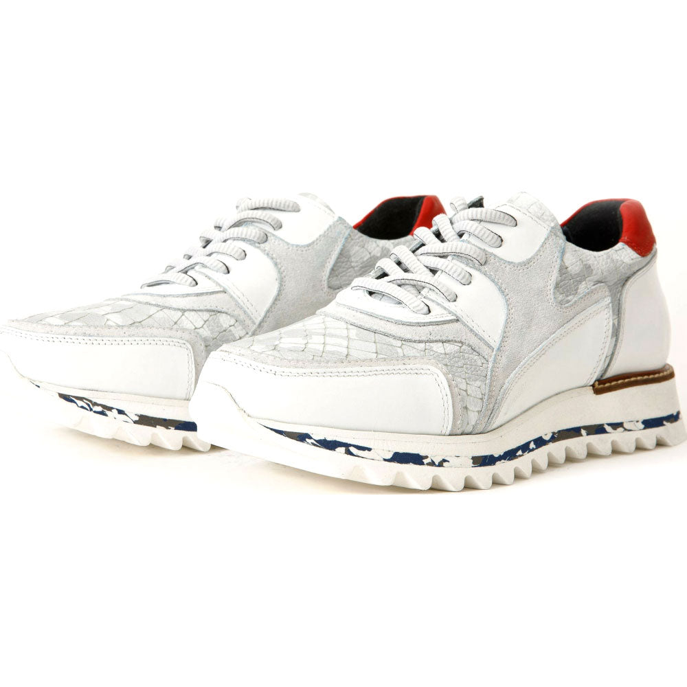 Vinci Leather The Cakarta White Leather Sneaker (06560 Z-8)