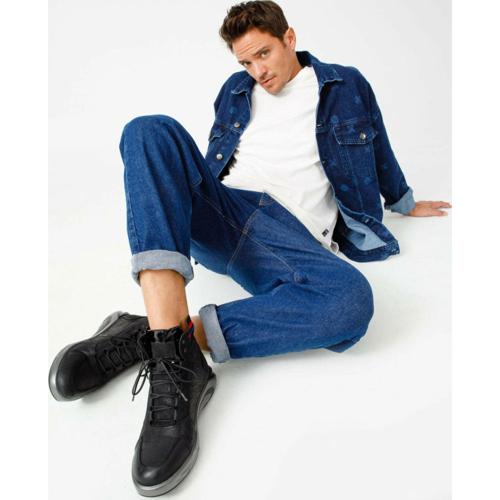 Vinci Leather The Caracas Black Suede Leather Casual Boot (3546)