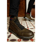 Vinci Leather The Caracas Green Suede Leather Casual Boot (3546)