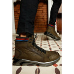 Vinci Leather The Caracas Green Suede Leather Casual Boot (3546)