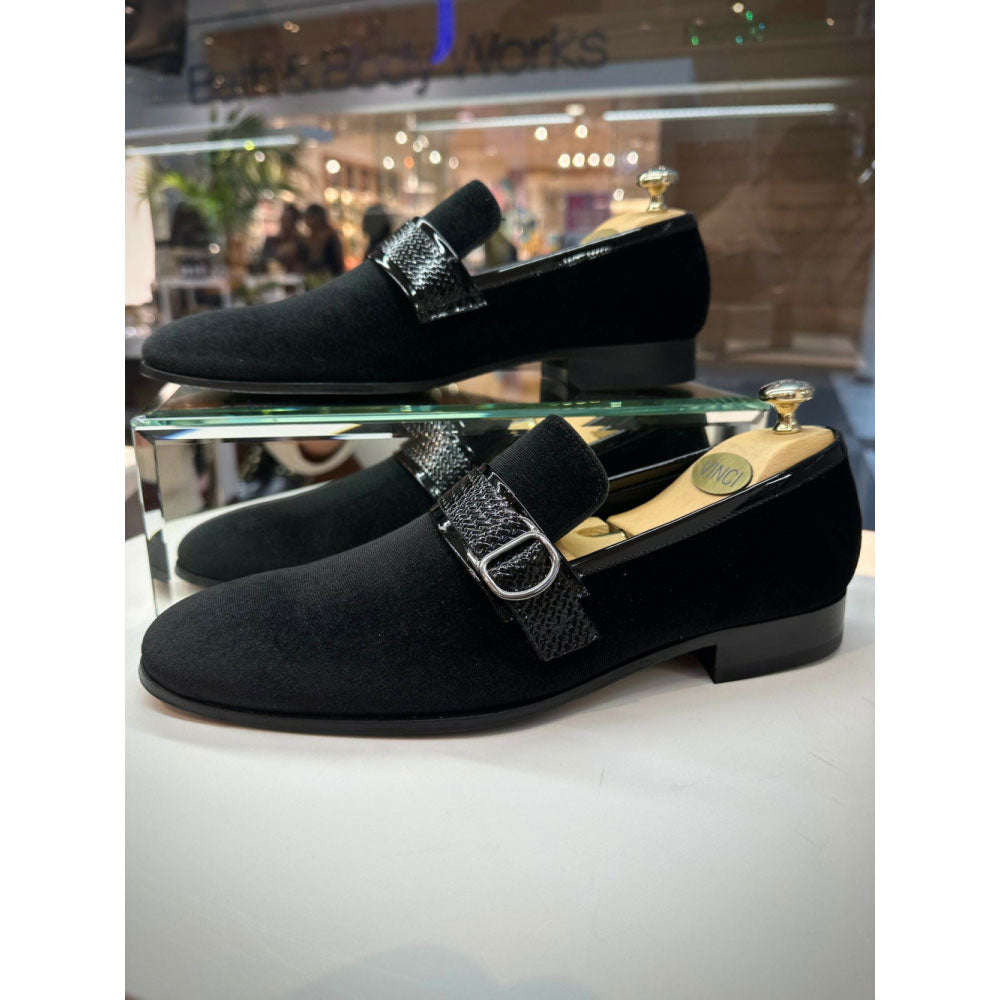 Vinci Leather The Casaletti Black Bit Loafer Shoe (1803)