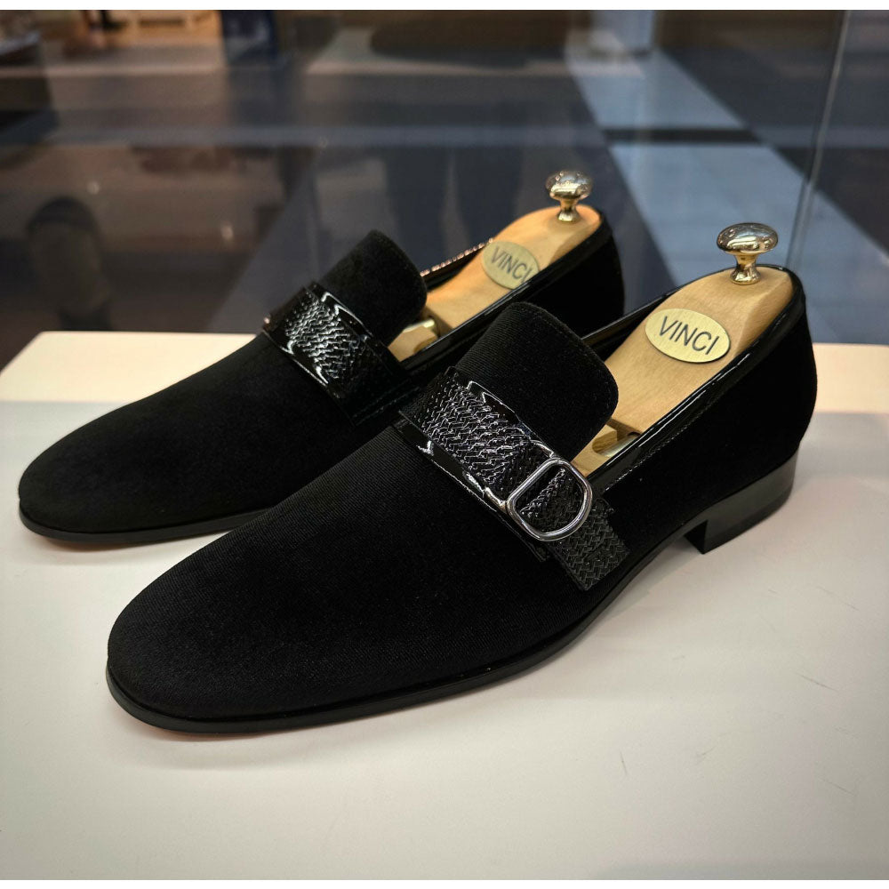 Vinci Leather The Casaletti Black Bit Loafer Shoe (1803)