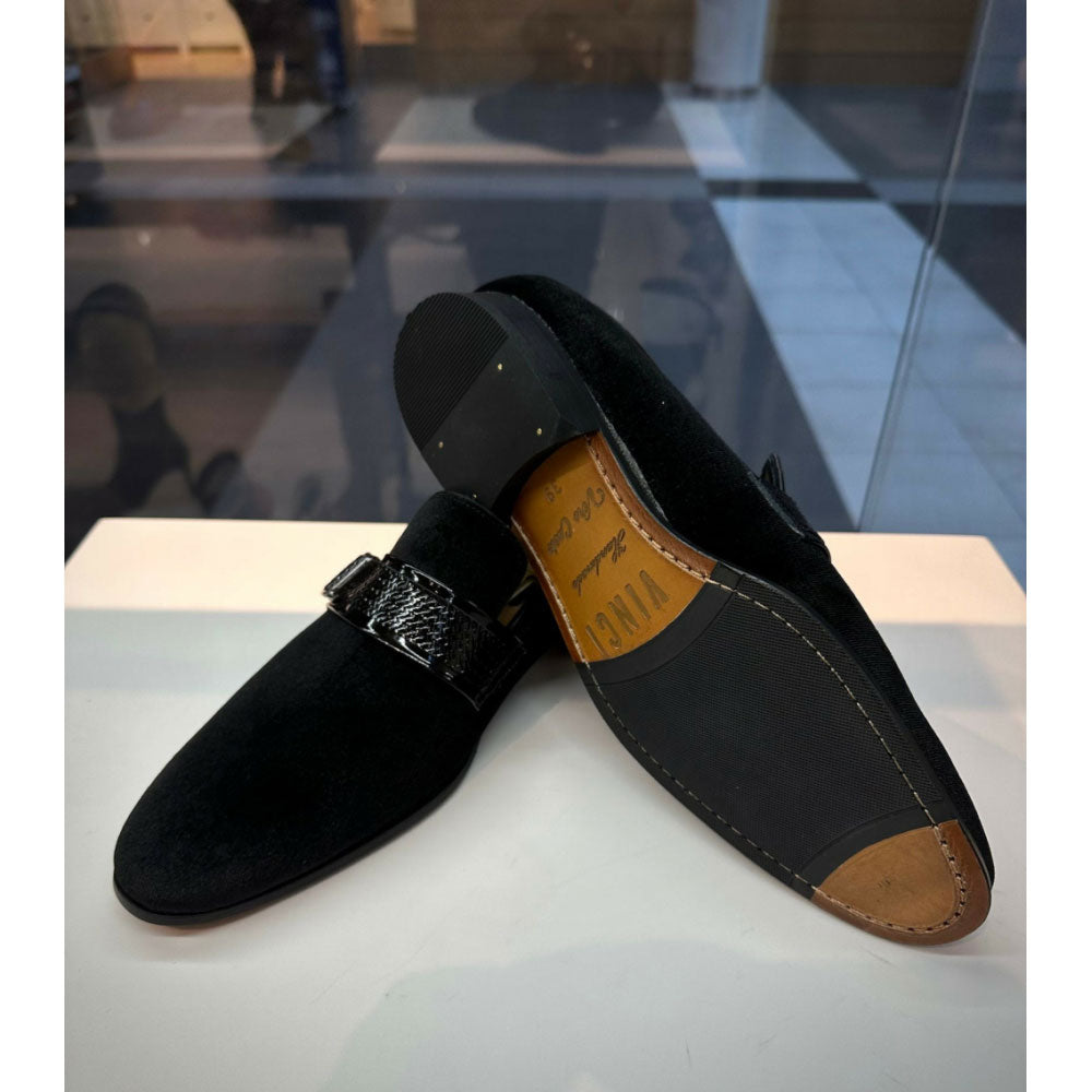 Vinci Leather The Casaletti Black Bit Loafer Shoe (1803)