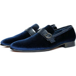 Vinci Leather The Casaletti Navy Bit Loafer Shoe (1803)