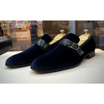 Vinci Leather The Casaletti Navy Bit Loafer Shoe (1803)