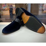 Vinci Leather The Casaletti Navy Bit Loafer Shoe (1803)