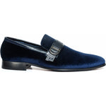 Vinci Leather The Casaletti Navy Bit Loafer Shoe (1803)