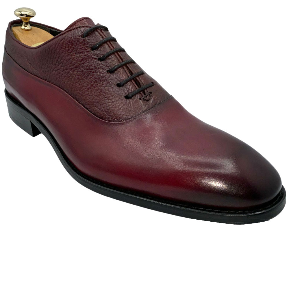 Vinci Leather The Chicago Burgundy Leather Oxford Shoe (10345)