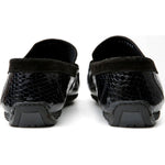 Vinci Leather The Cordova Black Patent Leather Tassel Loafer (8498)