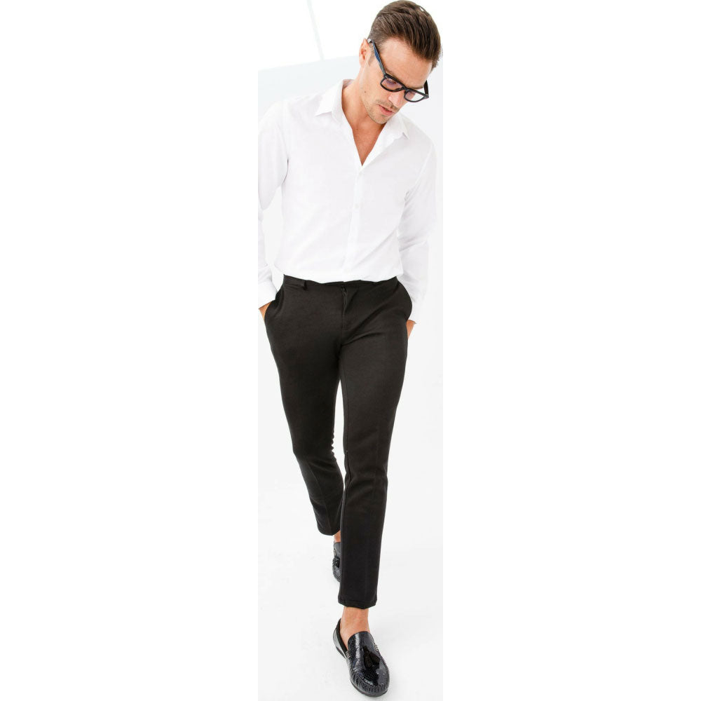 Vinci Leather The Cordova Black Patent Leather Tassel Loafer (8498)