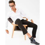 Vinci Leather The Cordova Black Patent Leather Tassel Loafer (8498)