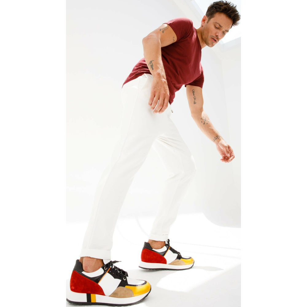 Vinci Leather The Covelo Multicolor Leather Sneaker (D-527X)
