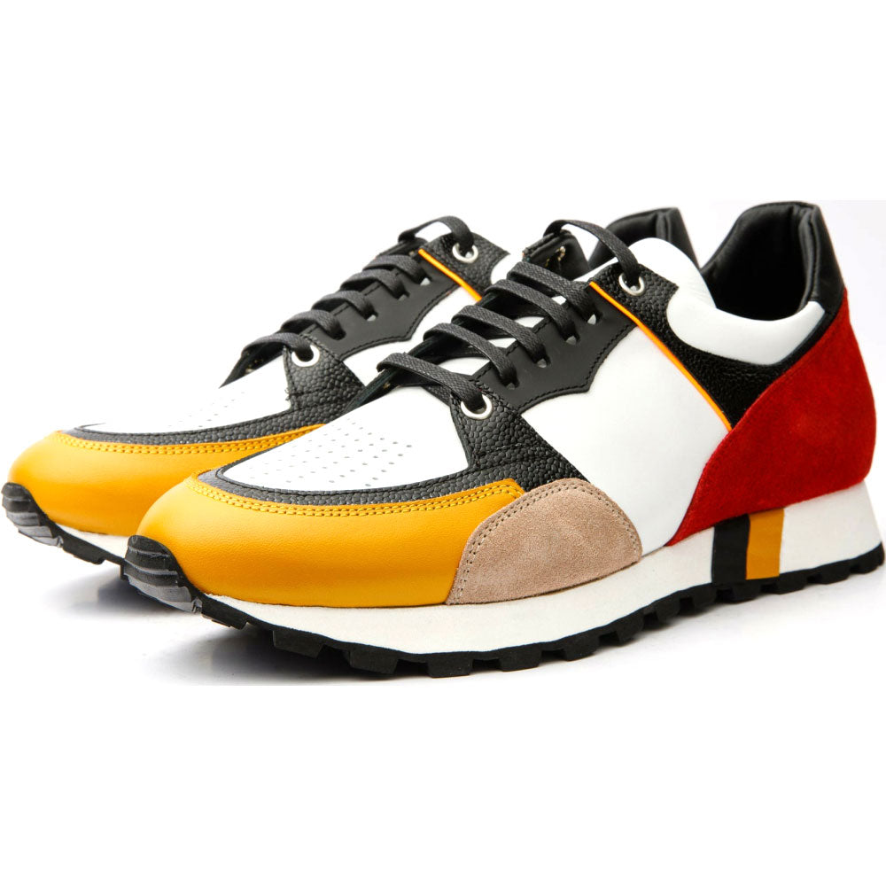Vinci Leather The Covelo Multicolor Leather Sneaker (D-527X)