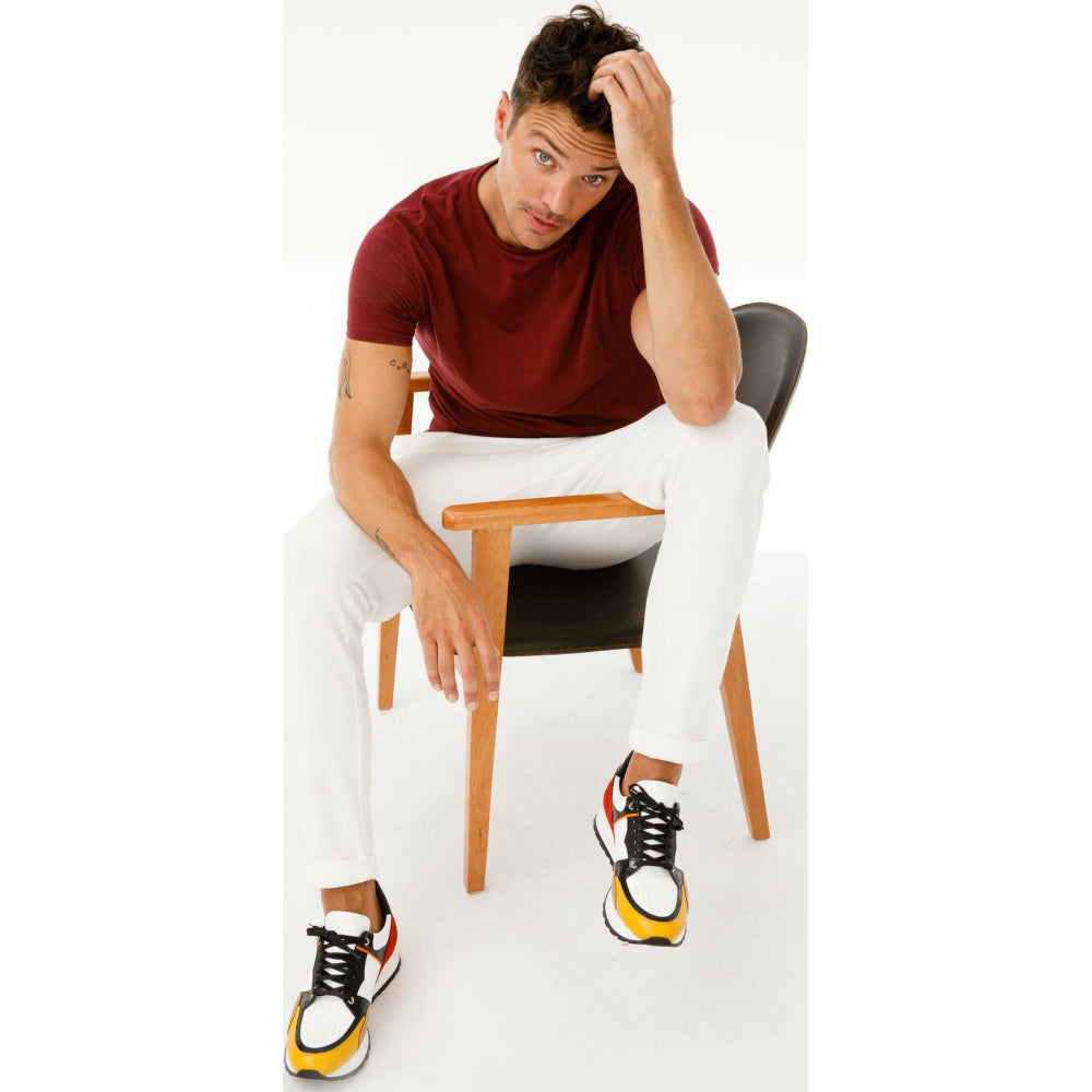 Vinci Leather The Covelo Multicolor Leather Sneaker (D-527X)