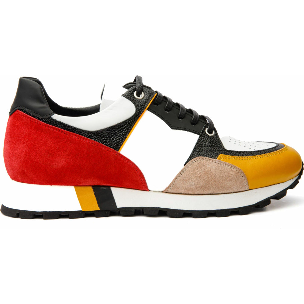 Vinci Leather The Covelo Multicolor Leather Sneaker (D-527X)