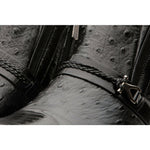 Vinci Leather The Dallas Black Leather Bit Ankle Zip-up Dress Boot (10726)