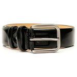 Vinci Leather The Dodoma Black Patent Leather Belt
