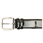 Vinci Leather The Dodoma Black Patent Leather Belt