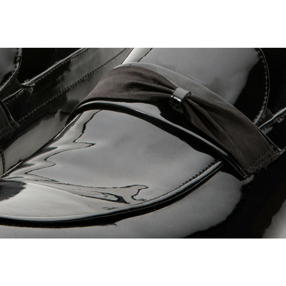 Vinci Leather The Dodoma Black Patent Leather Loafer Shoe (8017)