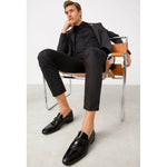 Vinci Leather The Dodoma Black Patent Leather Loafer Shoe (8017)