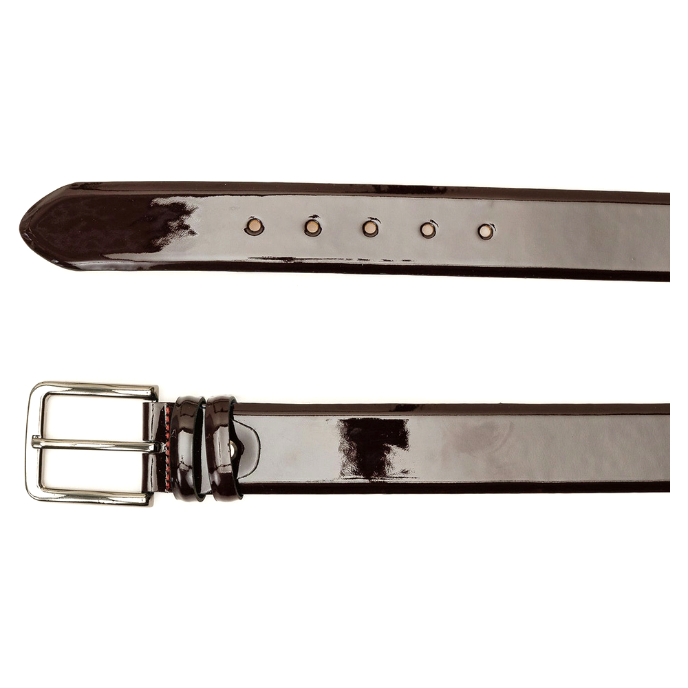 Vinci Leather The Dodoma Burgundy Patent Leather Belt