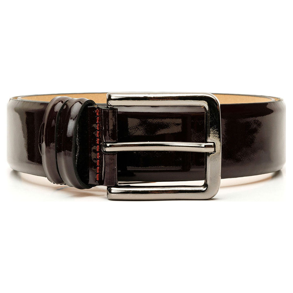 Vinci Leather The Dodoma Burgundy Patent Leather Belt