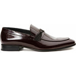 Vinci Leather The Dodoma Burgundy Patent Leather Loafer Shoe (8017)