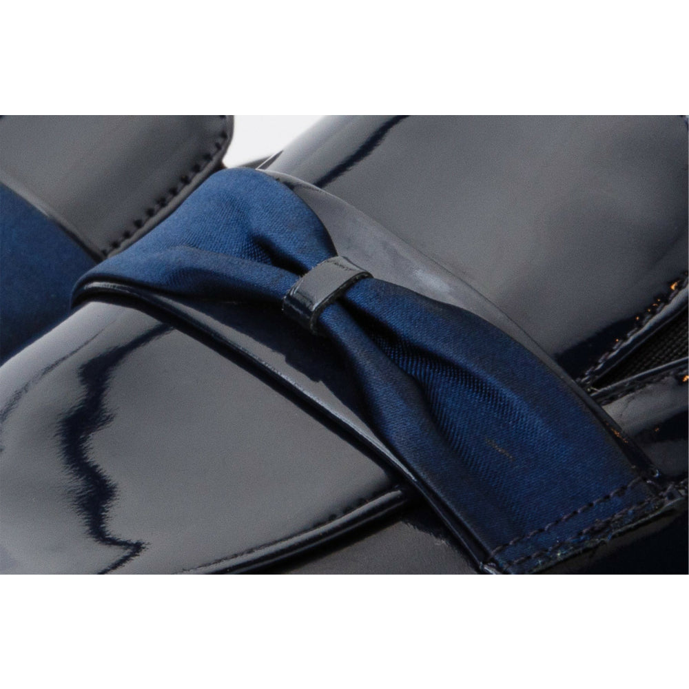 Vinci Leather The Dodoma Navy Patent Leather Loafer Shoe (8017)