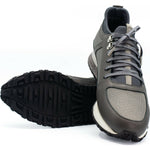 Vinci Leather The Dos Rios Grey Leather Sneaker
