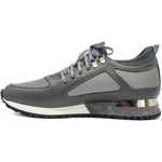 Vinci Leather The Dos Rios Grey Leather Sneaker