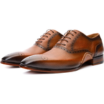 Vinci Leather The Draco Handmade Brown Semi Brogue Oxford Shoe (V-01/6825)