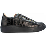 Vinci Leather The Dublin Black Leather Men Sneaker (18610)