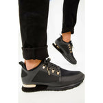 Vinci Leather The Emir Black Leather Sneaker For Men Limited Edition (D-529)
