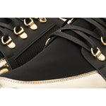 Vinci Leather The Emir Gold Leather Sneaker For Men Limited Edition (D-529)